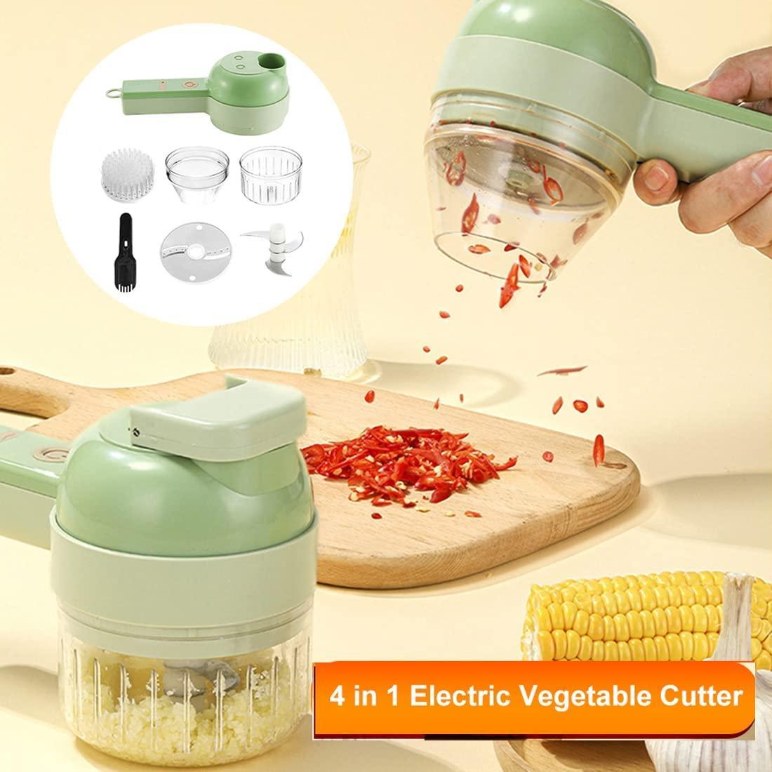 4 IN 1 PORTABLE ELECTRIC VEGETABLE CUTTER SET