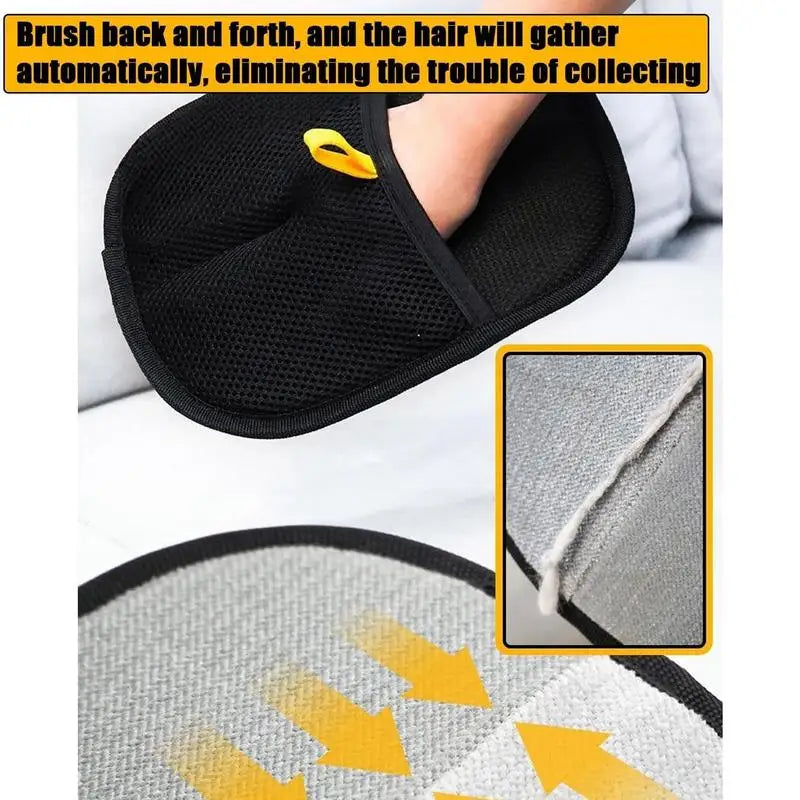 Pet Grooming Gloves Double Sided Pet Brush Gloves Static Dedusting Brush Pet Hair Remover Brush for Small Medium and Large Pets