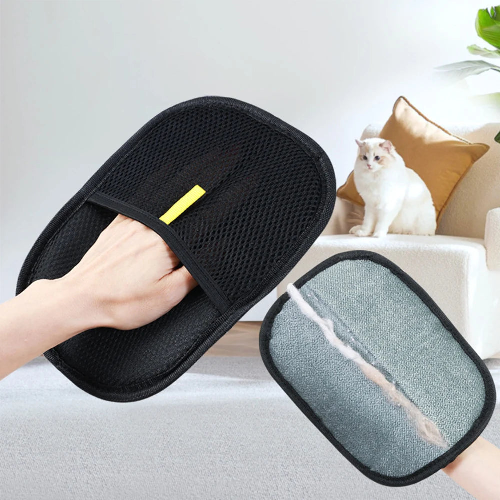 Pet Grooming Gloves Pet Hair Remover Gloves Deshedding Brush Glove for Dog Cat Rabbit with Long/Short/Curly Hair
