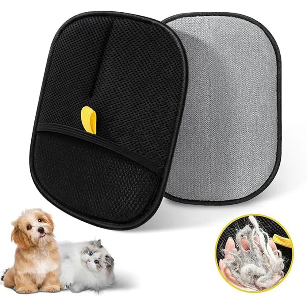 Pet Grooming Gloves Pet Hair Remover Gloves Deshedding Brush Glove for Dog Cat Rabbit with Long/Short/Curly Hair